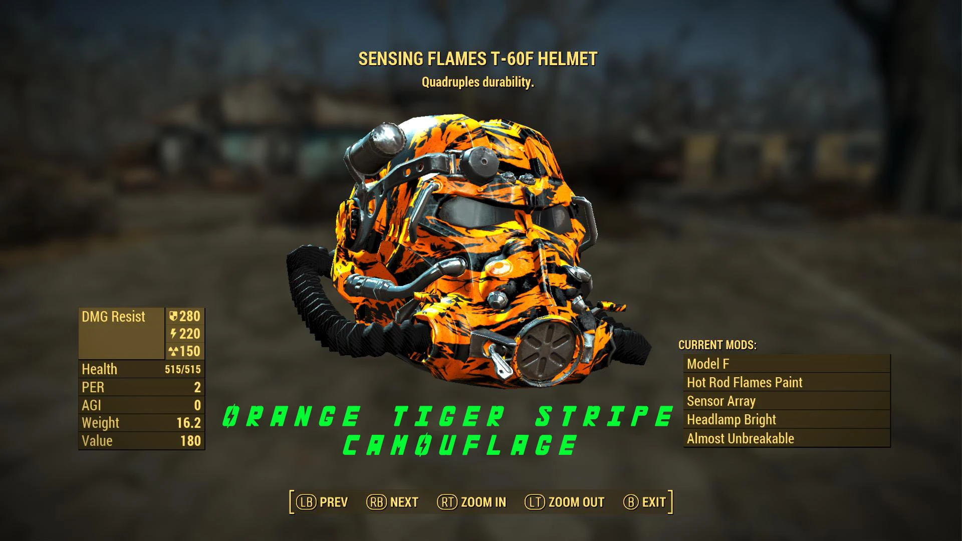 T 60 Power Armor Orange Tiger Stripe Camo By Radulykan At Fallout 4 Nexus Mods And Community