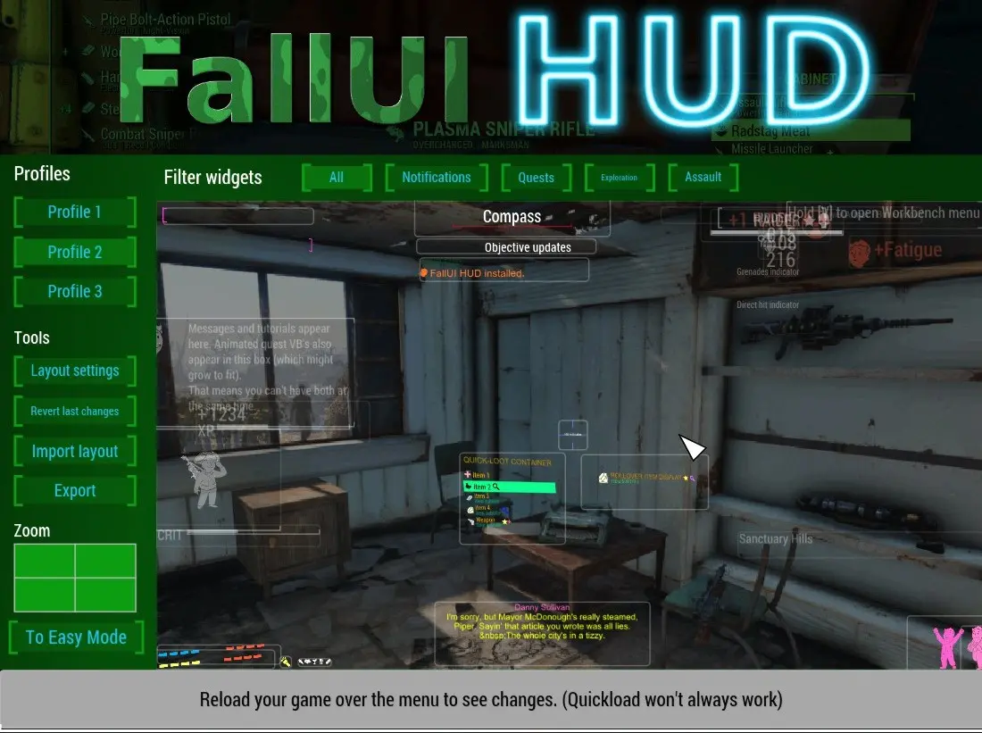 Immersive hud как установить fallout 4