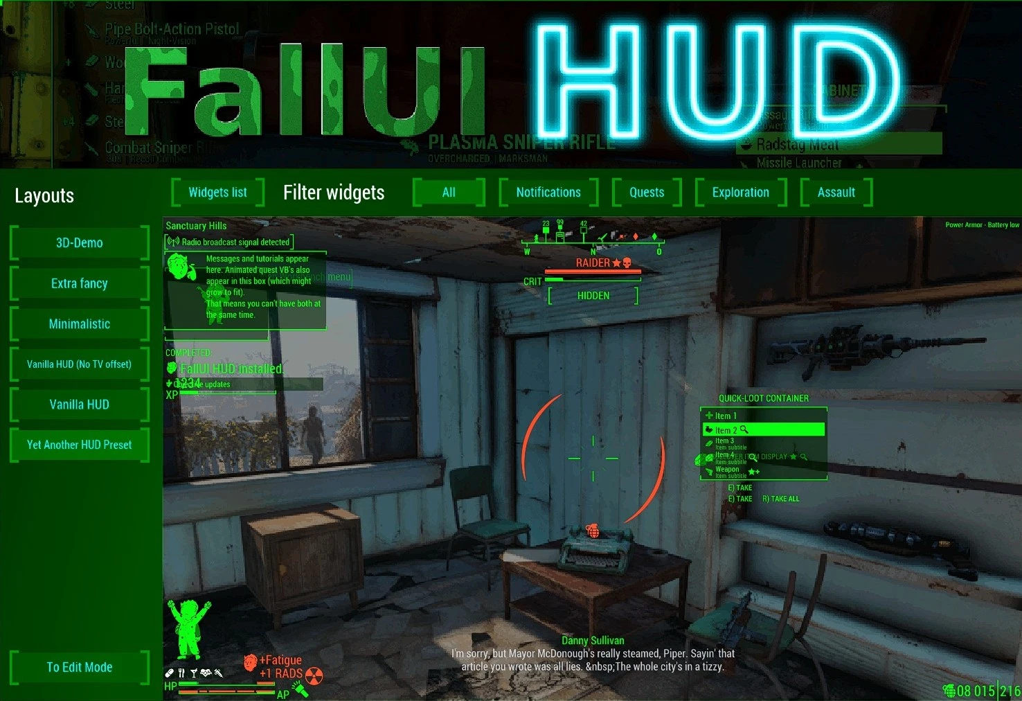 Fallout 4 hud что это