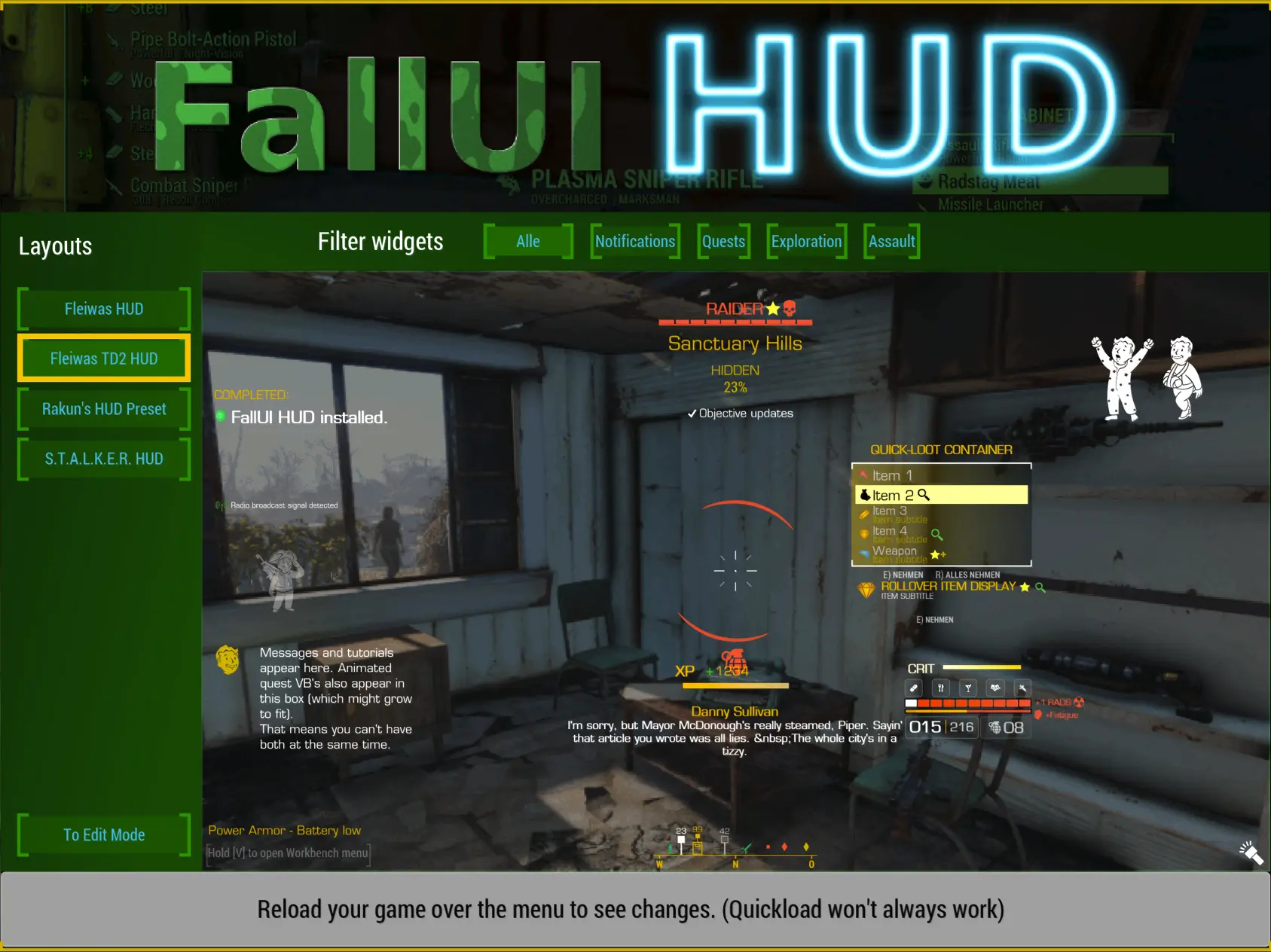 Fallout 3 HUD - A FallUI HUD layout at Fallout 4 Nexus - Mods and community