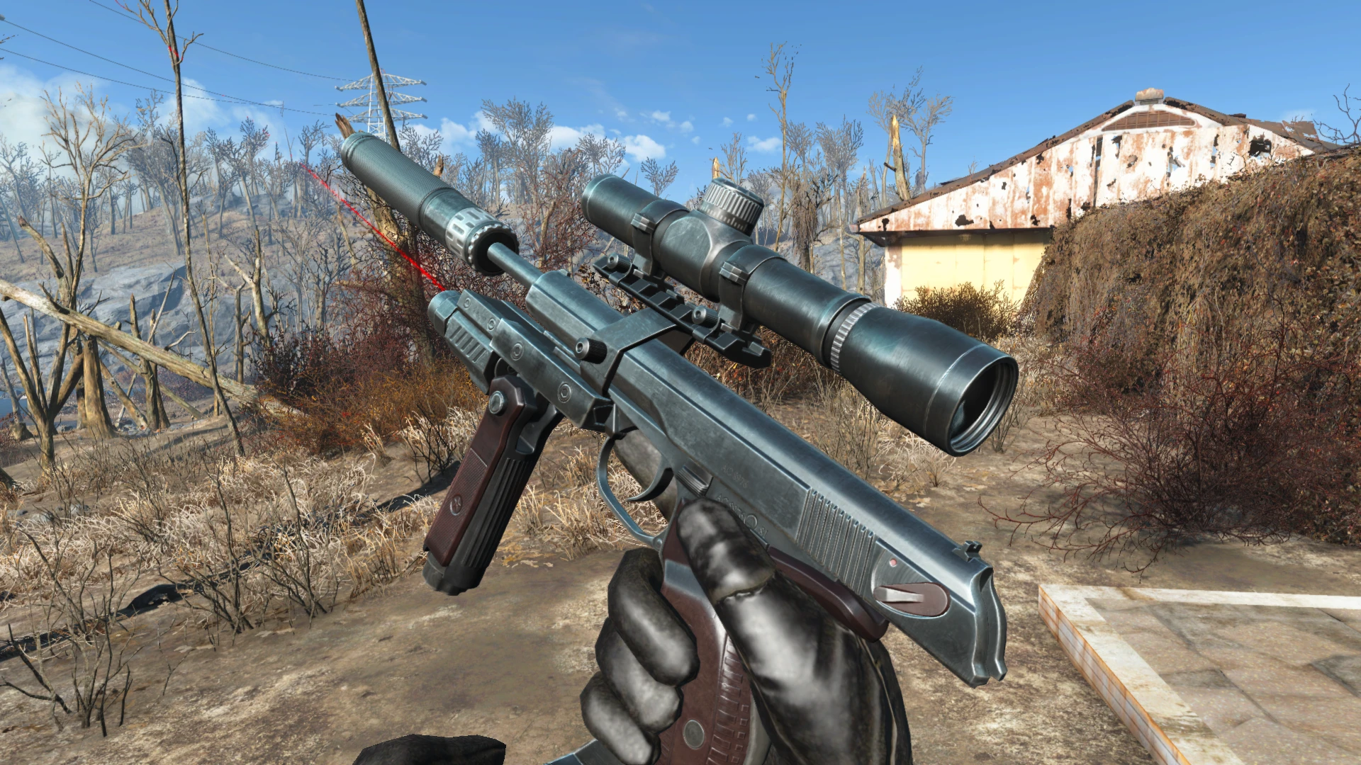 Новое оружие с игр. Fallout 4 Pistol Mod. Фоллаут 4 моды на оружие.
