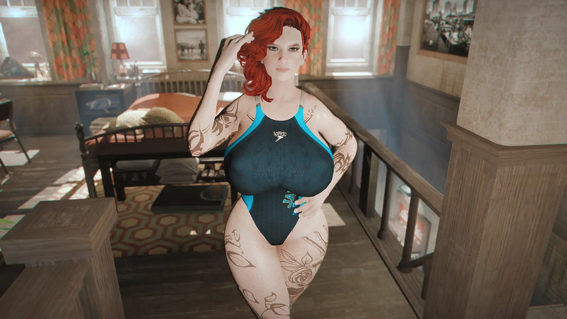 3BBB (CBBE) conversion - competition swimsuit - uniboob at Fallout 4 ...