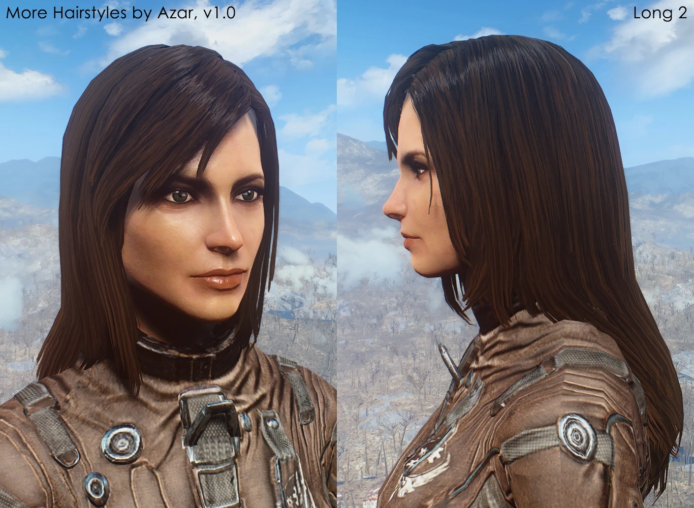 Fallout 4 ponytail hairstyles by azar v2 5a фото 4