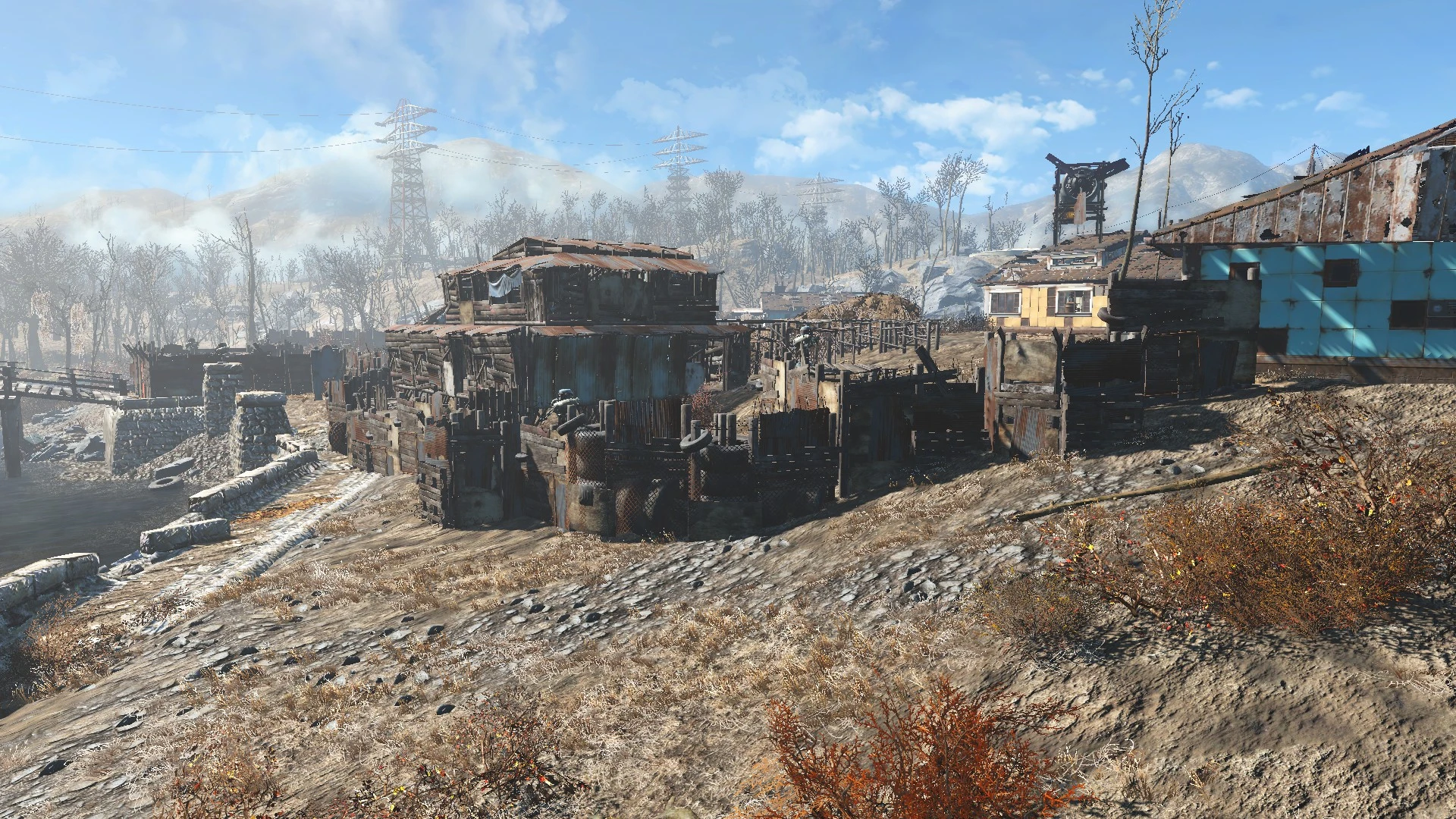 Fallout 4 бетонные дома фото 107