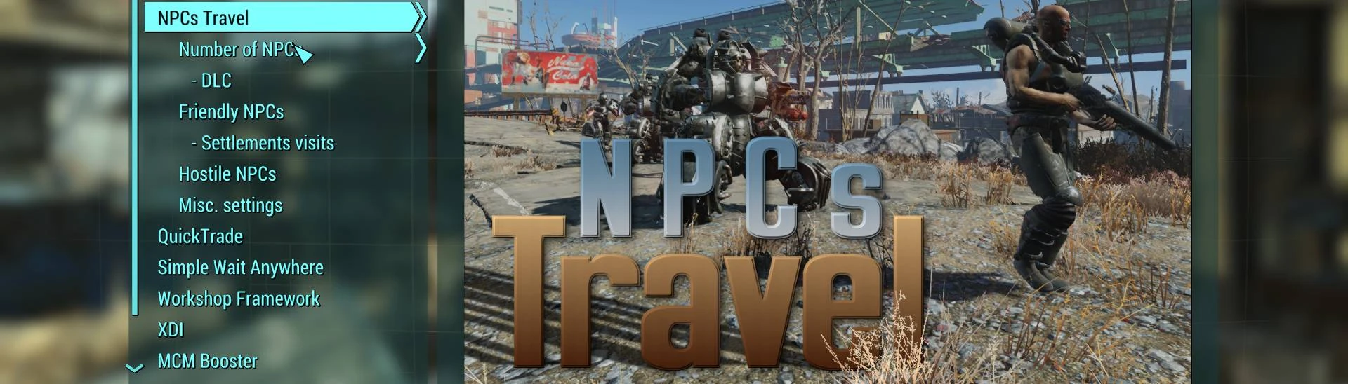 npcs travel mcm settings menu