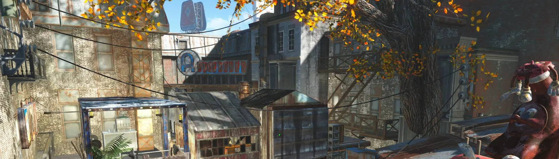 hangman's alley The cooking smoke in the bustling city at Fallout 4 ...