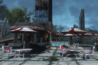 Outside dining in Starlight Drive In