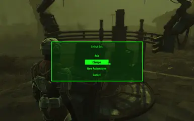 Clamps Robot Bench Menu
