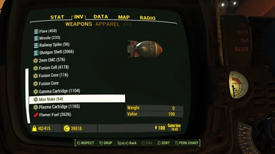 Pipboy2 Inventory1 Weapons2 Ammo 1 1