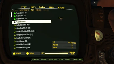 Pipboy2 Inventory3 Aid2 Food1 1 1