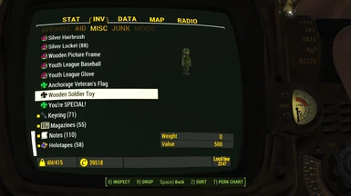 Pipboy2 Inventory4 Misc2 Screen