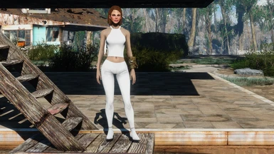 White Halter top and Trousers