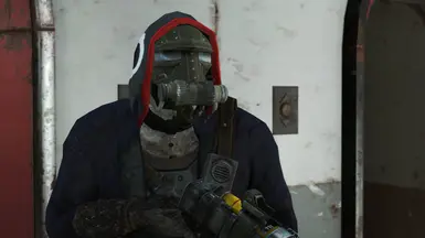 Shark Assault Gas Mask and Green Hood
