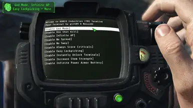 Fallout New Vegas Cheats Codes & Console Commands - God Mode