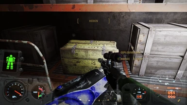 Hmm I better save ammo and not shoot the box of explosives