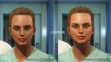 Vanilla colours vs Natasha colours - Copper comparison