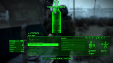 Crafting a Cryo bottle