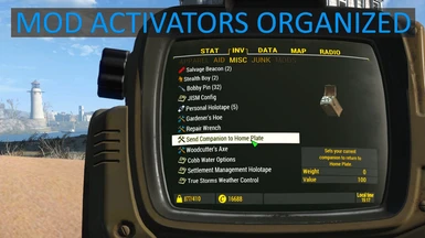 Mod Settings and Activators organized in one place