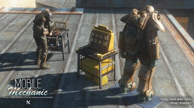 Crafting bench and Power Armor Station