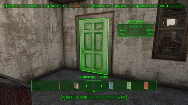 Door snapable to the doorway