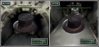 Comparison Before After    Oswald Hat retexture by CW N 2