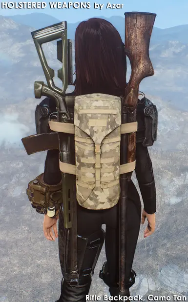 Rifle Backpack Camo Tan