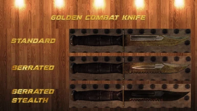 Showcase Golden Combat Knife