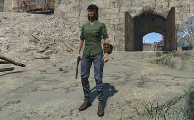 Green Shirt and Combat Boots