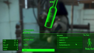 Crafting recipe for realism version