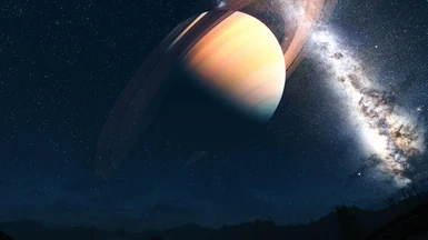 Saturn plus Visible Galaxy 4k by Apinanaivot and Spacegoats