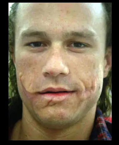 heath ledger joker no makeu