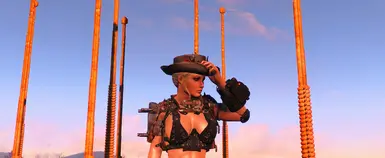 Tipping her hat