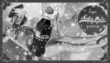 Christmas Nuka Cola  black n white 