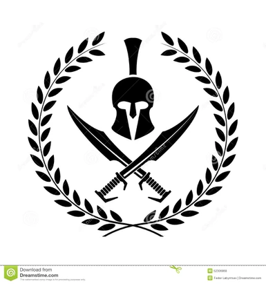 spartan helmet symbol warrior image presented 52306868