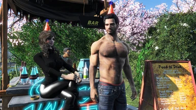 We will provide the sweetrolls - Check out the photobombing bartender