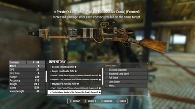 Preston weapon customized