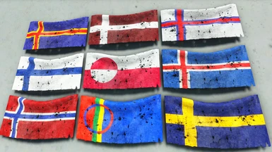 Wall Flags in Old Condition