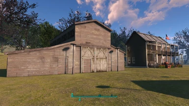 Camp Crystal Lake Barn with Workbenches inside