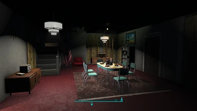 Camp Crystal Lake Mainhouse with spooky Ambient Light and Dinnerroom
