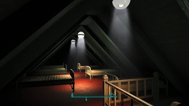 Camp Crystal Lake Attic with Beds and Clean Carpet