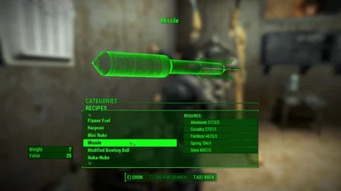 Ammo Crafting Missile