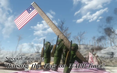 Diorama - Raising the Flag on NAPP Jima