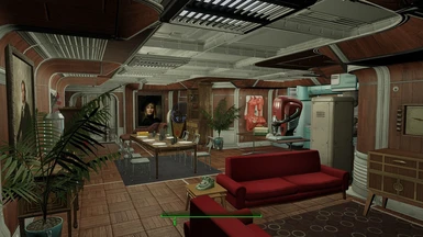 Commander Officer livingroom and kitchen