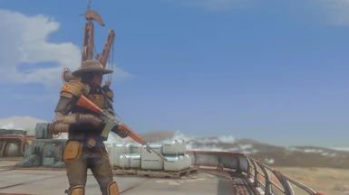NCR Patrolman Armor and Wasteland Melody's Service Rifle