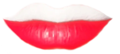 lips white red