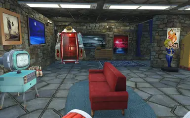 Nuka Fridge and couch