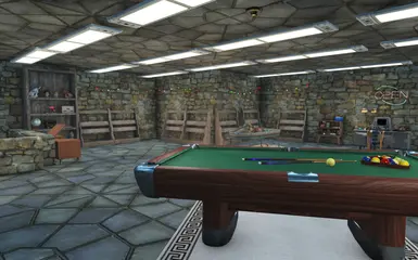 Pool Table and Magazine Racks