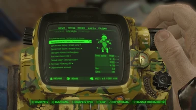 Example of translate in pip-boy menu the K-9 Harness mods 1
