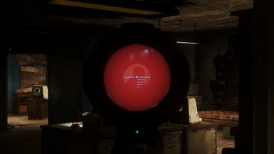 reflected red lens of 3x scope