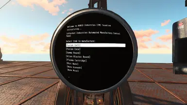 Nuclear Builder's Terminal Menu / Buildable Items